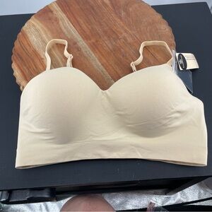 NWT Shapermint Truekind Supportive Comfort Wireless Shaping Bra Chai Beige Sz L